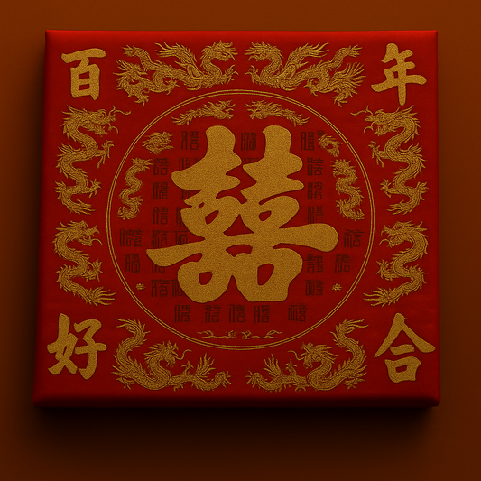 傳統習俗用品 | 婚嫁櫃墊 - HOI LAI WEDDING HOI LAI WEDDING 紅色金邊囍 Hoi Lai Wedding