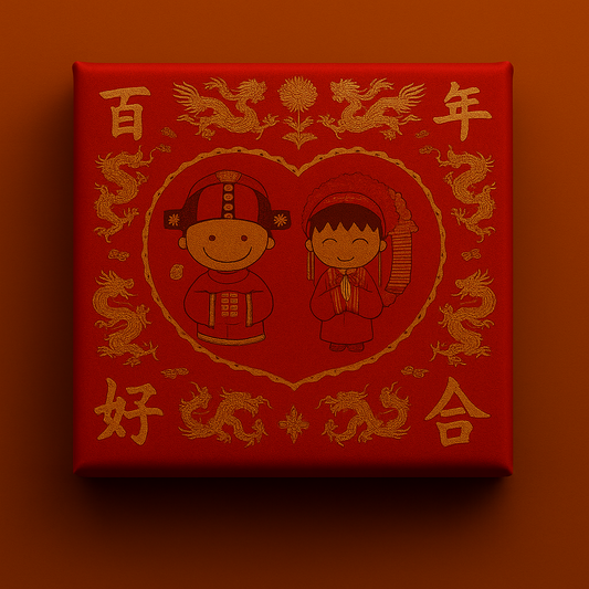 傳統習俗用品 | 婚嫁櫃墊 - HOI LAI WEDDING HOI LAI WEDDING 紅色情侶囍字帖 Hoi Lai Wedding